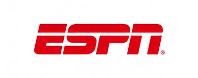 ESPN体育媒体品牌标志,红色字体配白色背景